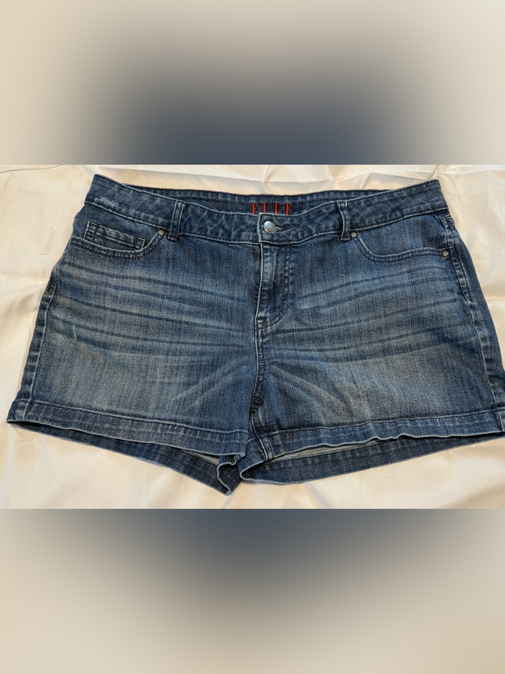Elle Dark Blue Denim Jean Shorts -Size 16